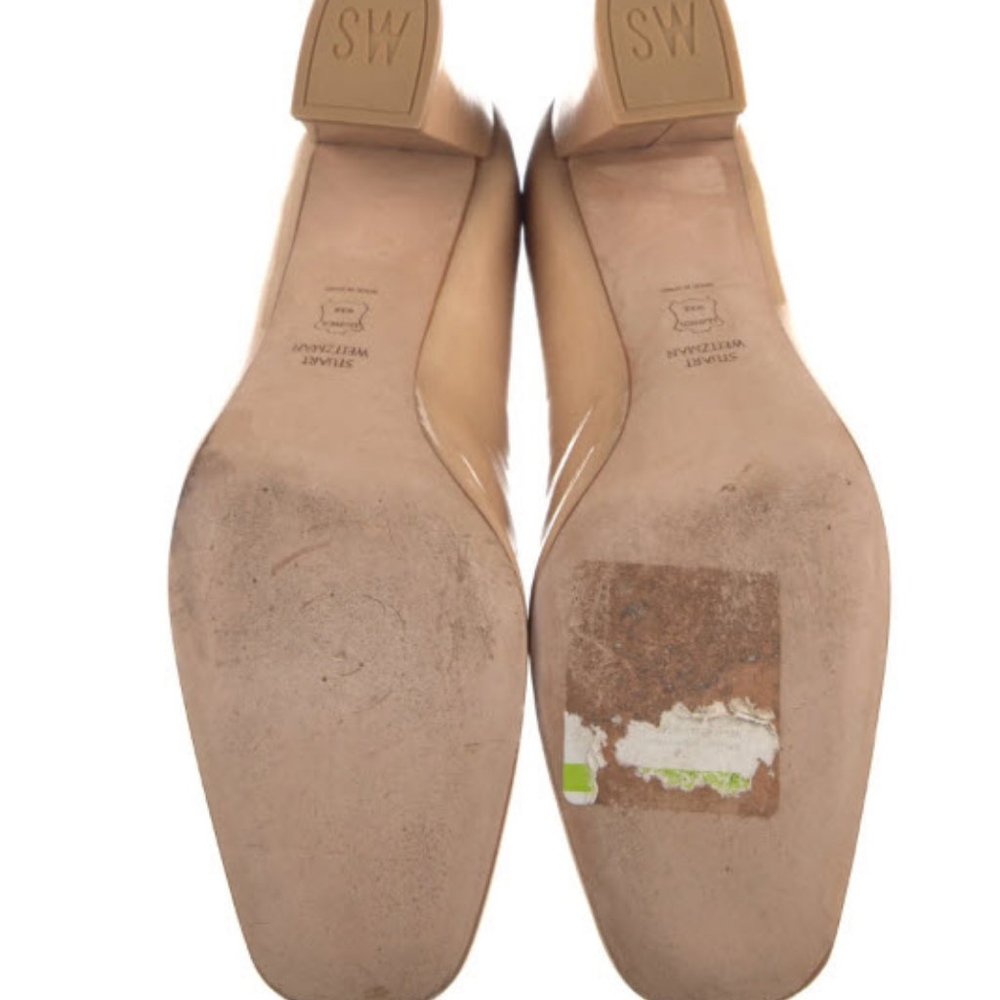 Stuart Weitzman Tan Patent Leather Heels, size 11 - Picture 5 of 12